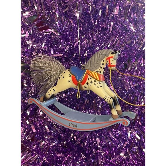 1984 Hallmark Keepsake Christmas Ornament Rocking Horse #4 - Picture 2 of 5